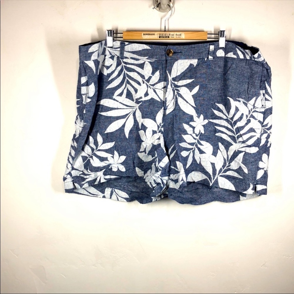 Old Navy Tropical Pattern Linen Shorts